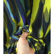 Tissu Voile de Viscose Abstract Waves