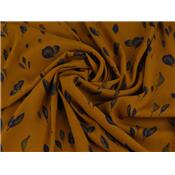 Tissu Crepe Viscose Feuilles d'Automne