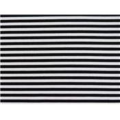 Tissu Jersey Milano Rayé Blanc / Noir