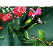 Tissu Jersey VENISE Fleurs, Oiseaux, Tie & Dye