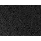 Tissu Jersey Structuré Motifs Fleurs / Lurex Noir