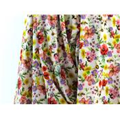 Coupon Jersey FUJI Fleurs & Abeilles 90 cm x 150 cm