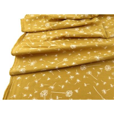 Tissu Coton Lavé Dandelion Jaune Blé