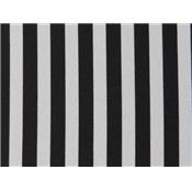 Tissu Crepe Ecru Imprimé Petite Rayure Verticale Noir
