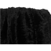 Tissu Fausse Fourrure Viscose / Coton Noir