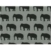 Tissu Jersey Coton / Elasthanne Imprimé Eléphant