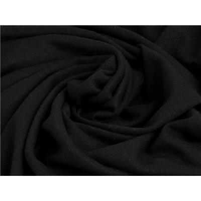 Tissu Maille Cote 1x1 100 % Coton Noir