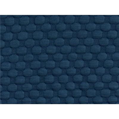 Tissu Maille Matelassé Jacquard Pois Bleu