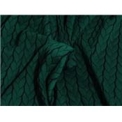 Tissu Maille Matelassé " Natté " Vert