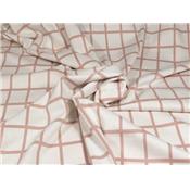 Tissu Maille Milano Carreaux Fenêtres Rose