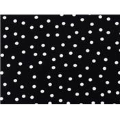 Tissu Crepe Noir Pois Blanc