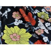Tissu Jersey Coton / Elasthanne Imprimé Fleurs Champetres Sauvages