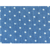 Tissu Denim Léger Imprimé Pois