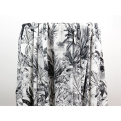 Tissu Crepe Viscose Jungle Noir & Blanc