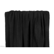 Tissu Crépon de Coton Noir TSM x MadeInEstel