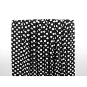 Tissu Crepe Viscose Noir & Ecru Dots