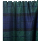 Tissu Lainage Mélange Laine TARTAN Vert & Bleu