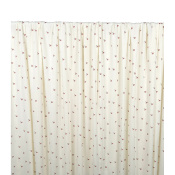 Tissu Maille Cote 1x1 Pointelle Ecru Fleurs Points de Croix