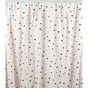 Tissu Maille Molleton Gratté Coton BIO Pois Irrégulier Ecru