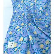 Tissu Popeline 100 % Coton Watercolor Flower