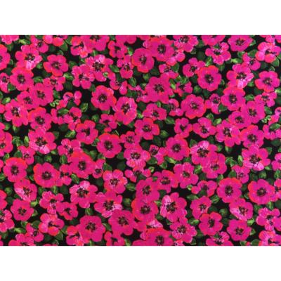 Tissu Crepe Viscose Fleurs Magenta