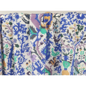 Tissu Crepe de Soie Stretch Blue Pixel