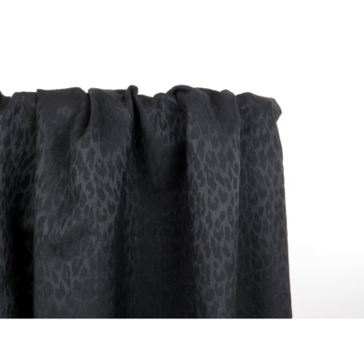 Black LEO Cotton Jacquard Fabric