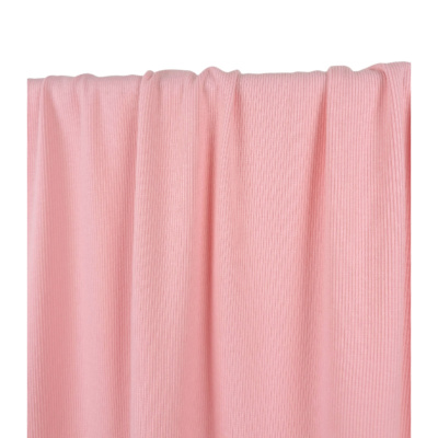 Tissu Maille Cote 2x2 Rose
