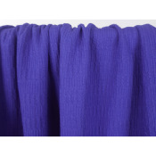 Tissu Maille Interlock 100 % Coton BIO Bleu