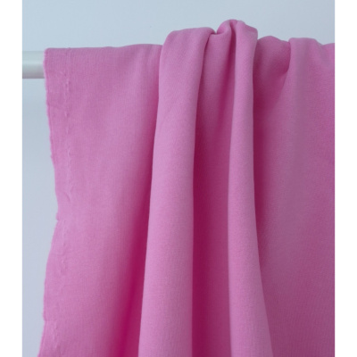 Tissu Maille Molleton Gratté 100 % Coton BIO Rose