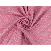 Tissu Matelassé Fleurs Rose