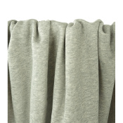 Tissu Molleton Diagonal Gratté Gris Chiné
