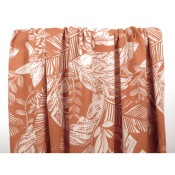 Tissu Voile Coton / Viscose Jungle Terracotta / Beige