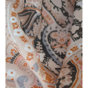 Tissu Voile Mélange Acétate / Cupro Boho Cachemire