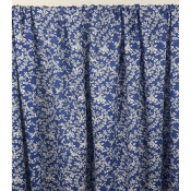 Tissu Voile de Coton Fleurs Bleu
