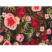 Tissu Satin de Coton Pivoines