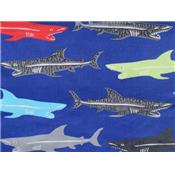 Tissu Toile Imprimé Requin