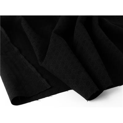 Tissu Jacquard Géométrique Noir