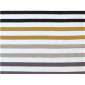 Tissu Jersey Coton / Modal Rayé / Lurex