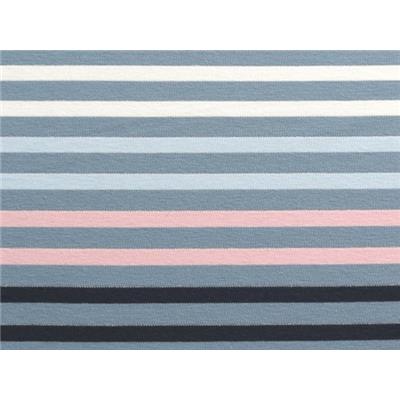 Tissu Jersey Coton / Modal Rayé / Lurex