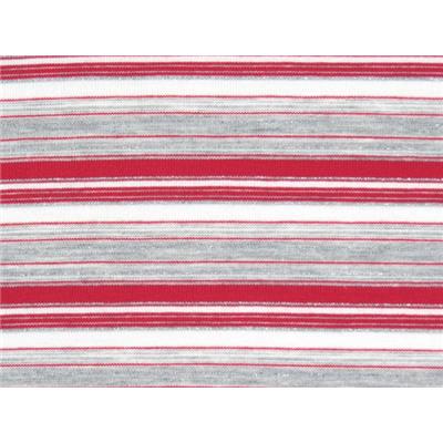 Tissu Jersey Rayure Irrégulière / Lurex Argent