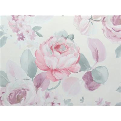 Tissu Voile Ecru Imprimé Pivoines