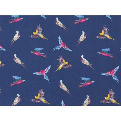 Tissu Voile de Viscose Imprimé Oiseaux