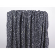 Coupon Voile de Viscose Blanc & Noir Fleurettes Lurex 240 cm x 150 cm