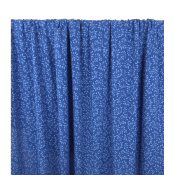 Tissu Crepe 100 % Viscose Feuillage Bleu