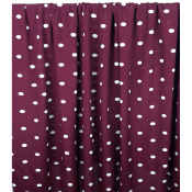 Tissu Crepe Viscose Bordeaux Pois Ecru