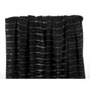 Tissu Maille Tricot Ajourée Flammée Lurex Argent / Noir