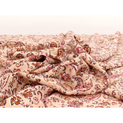 Tissu Voile de Viscose Cachemire Rose Nude