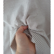 Tissu Oxford 100 % Coton Rayures Prune