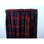 Tissu Sergé Léger Viscose Tartan Lurex